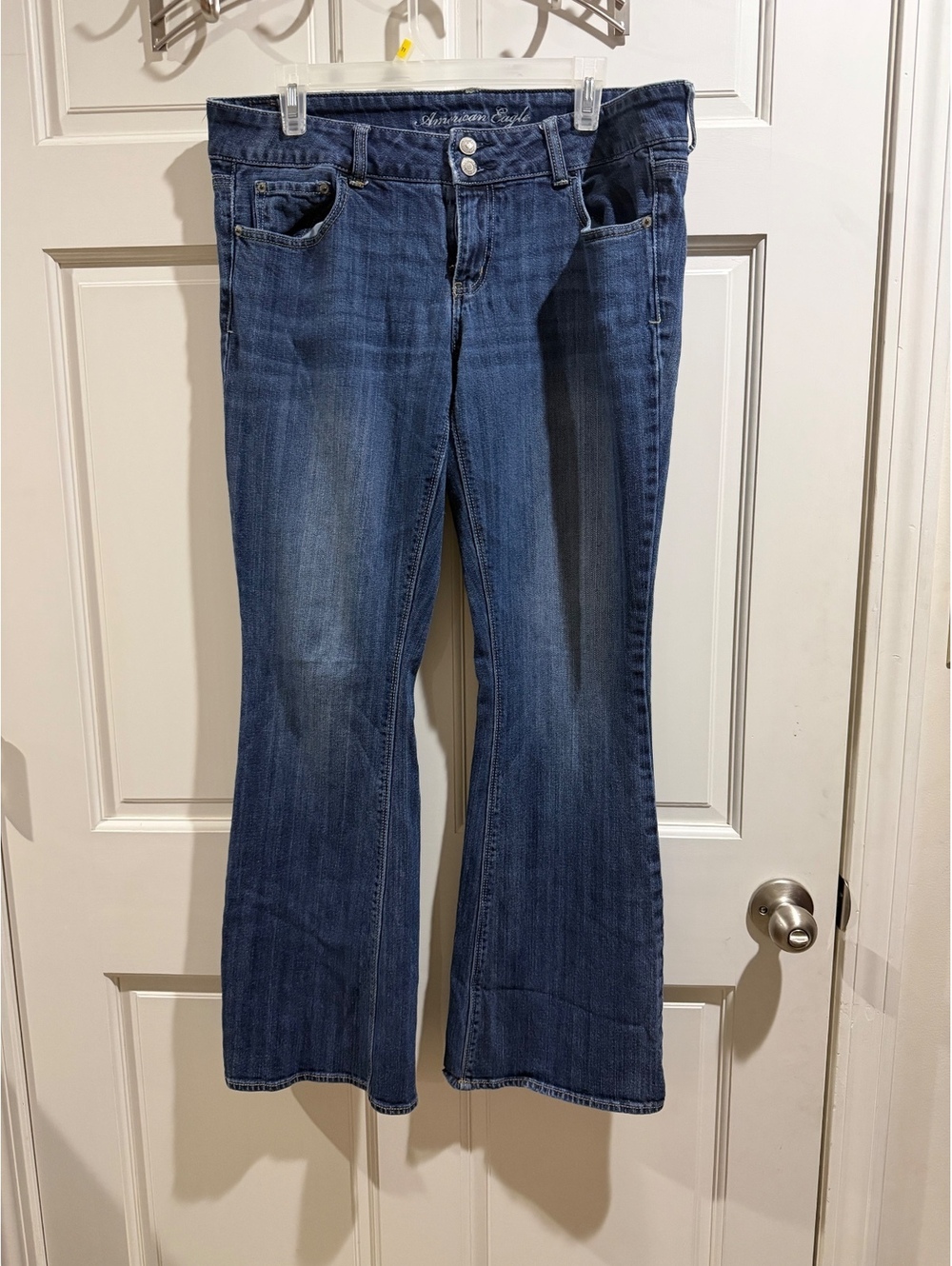 American Eagle Women's Bootcut Jeans - Medium Blue Wash Size 14